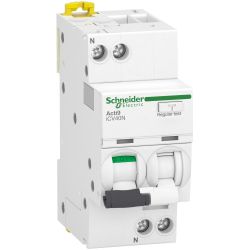 A9DF3616 Schneider - Disjoncteur différentielunipolaire + neutre 1P+N - 16A - 30mA - Courbe C - 6kA - Acti9 IC40