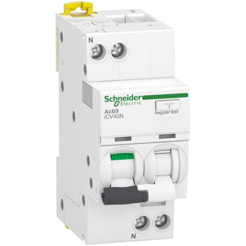 A9DF3616 Schneider - Disjoncteur différentielunipolaire + neutre 1P+N - 16A - 30mA - Courbe C - 6kA - Acti9 IC40