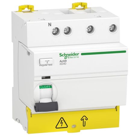 A9R83740 Schneider - Interrupteur différentiel tétrapolaire 3P+N 40A 30mA - Type A-Si - Acti9 iID