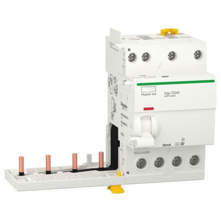 A9Y14440 Schneider - Bloc différentiel tête de groupe 4P 40A 30mA - Type A-Si - 230-240/400-415V Acti9 Vigi ITG40