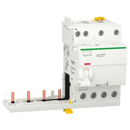 A9Y15463 Schneider - Bloc différentiel tête de groupe 4P 63A 300mA - Type A-Si - 230-240/400-415V Acti9 Vigi ITG40