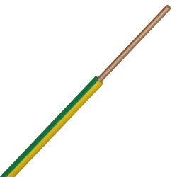 Fil rigide H07Z1-R 25mm² VERT/JAUNE - Couronne de 100m ou au mètre