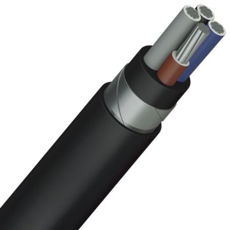 Câble aluminium armé U1000 ARVFV4X300mm² - Coupe au mètre