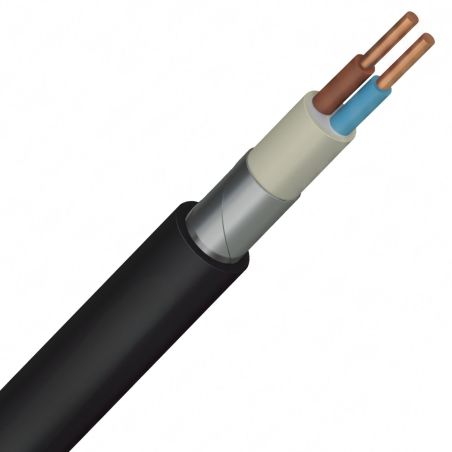 Câble rigide armé U1000 RVFV RH 2X1,5mm² - Coupe au mètre