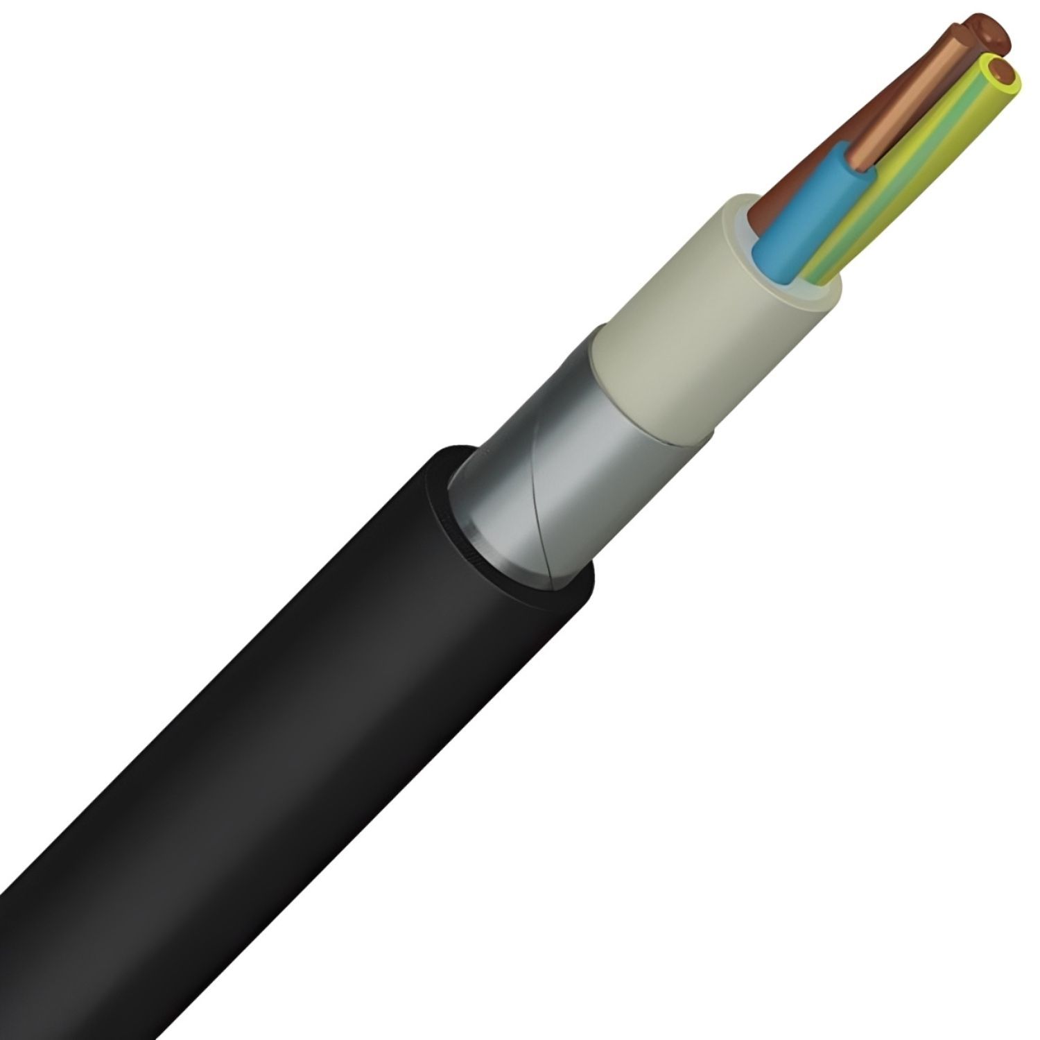 Câble U-1000 RVFV RH classe 1 rigide | 1,5 à 4 mm² au mètre