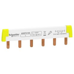 A9XPH106 Schneider - Acti9 iC60 - Peigne pour disjoncteur unipolaire 1P - Pas 18mm - 6 modules - 100A