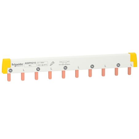 A9XPH210 Schneider - Acti9 iC60 - Peigne pour disjoncteur bipolaire 2P - Pas 18mm - 10 modules - 100A