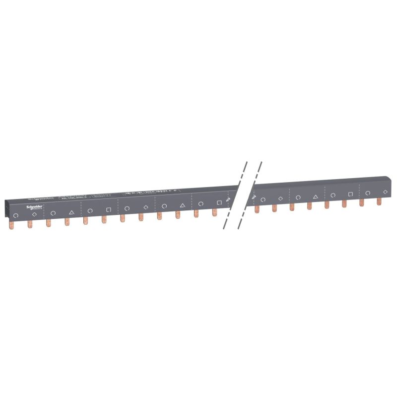 A9XPH557 Schneider - Acti9 iC60 - Peigne pour disjoncteur tétrapolaire 3P+N - Pas 18mm - 57 modules - 100A