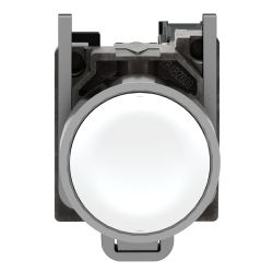 XB4BA11 Schneider- Harmony XB4 - bouton poussoir à impulsion complet blanc - Ø22 - 1NO