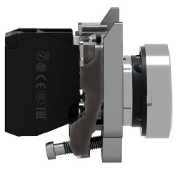 XB4BA11 Schneider- Harmony XB4 - bouton poussoir à impulsion complet blanc - Ø22 - 1NO