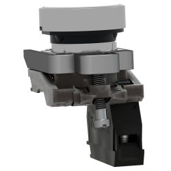 XB4BA11 Schneider- Harmony XB4 - bouton poussoir à impulsion complet blanc - Ø22 - 1NO