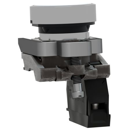 XB4BA11 Schneider- Harmony XB4 - bouton poussoir à impulsion complet blanc - Ø22 - 1NO