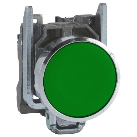XB4BA31 Schneider- Harmony XB4 - bouton poussoir à impulsion complet vert- Ø22 - 1NO