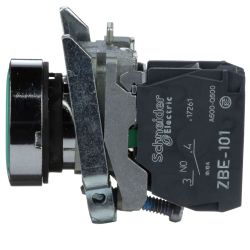 XB4BA31 Schneider- Harmony XB4 - bouton poussoir à impulsion complet vert- Ø22 - 1NO