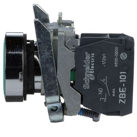 XB4BA31 Schneider- Harmony XB4 - bouton poussoir à impulsion complet vert- Ø22 - 1NO