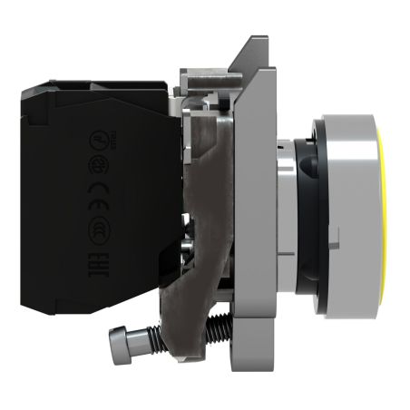 XB4BA51 Schneider - Harmony XB4 - bouton poussoir à impulsion complet jaune - Ø22 - 1NO