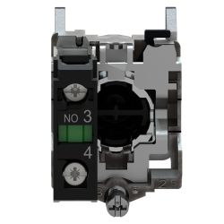 XB4BA51 Schneider - Harmony XB4 - bouton poussoir à impulsion complet jaune - Ø22 - 1NO