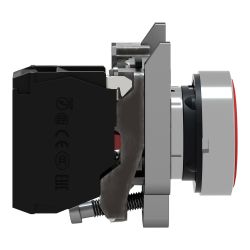 XB4BA42 Schneider - Harmony XB4 - bouton poussoir à impulsion complet rouge - Ø22 -1NF
