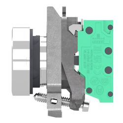 XB4BA115 Schneider- Harmony XB4 - bouton poussoir à impulsion complet blanc - Ø22 - 1NO