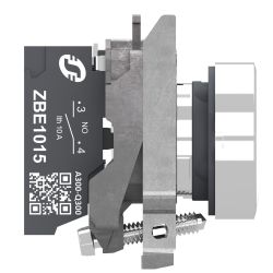 XB4BA115 Schneider- Harmony XB4 - bouton poussoir à impulsion complet blanc - Ø22 - 1NO