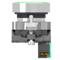 XB4BA315 Schneider - Harmony XB4 - bouton poussoir à impulsion complet vert - Ø22 - vert - 1NO