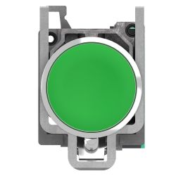 XB4BA315 Schneider - Harmony XB4 - bouton poussoir à impulsion complet vert - Ø22 - vert - 1NO