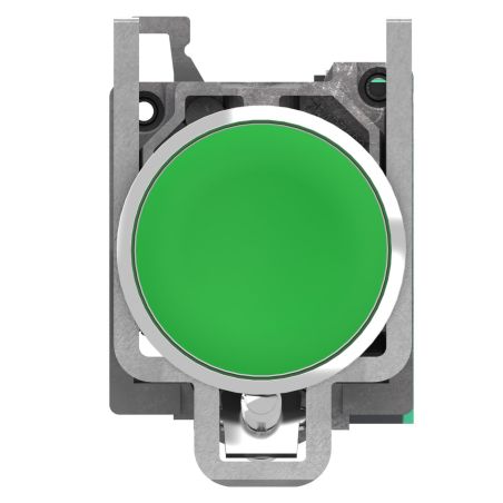 XB4BA315 Schneider - Harmony XB4 - bouton poussoir à impulsion complet vert - Ø22 - vert - 1NO