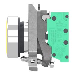 XB4BA515 Schneider - Harmony XB4 - bouton poussoir à impulsion complet jaune - Ø22 - 1NO