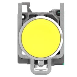 XB4BA515 Schneider - Harmony XB4 - bouton poussoir à impulsion complet jaune - Ø22 - 1NO