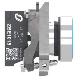 XB4BA615 Schneider - Harmony XB4 - bouton poussoir à impulsion complet bleu - Ø22 - 1NO