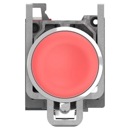 XB4BA425 Schneider - Harmony XB4 - bouton poussoir à impulsion complet rouge - Ø22 - 1NF