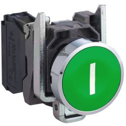 XB4BA3311 Schneider - Harmony XB4 - bouton poussoir impulsion complet vert - Ø22 - 1NO