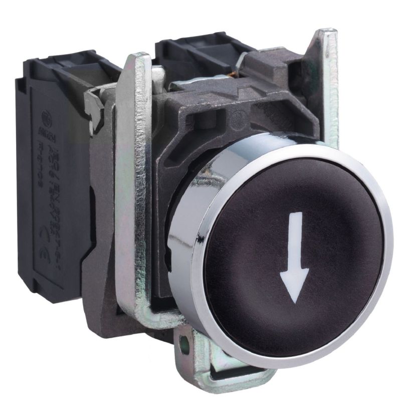 XB4BA3351 Schneider - Harmony XB4 - bouton poussoir à impulsion complet noir - Ø22 - 1NO