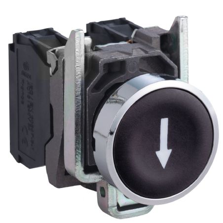 XB4BA3351 Schneider - Harmony XB4 - bouton poussoir à impulsion complet noir - Ø22 - 1NO
