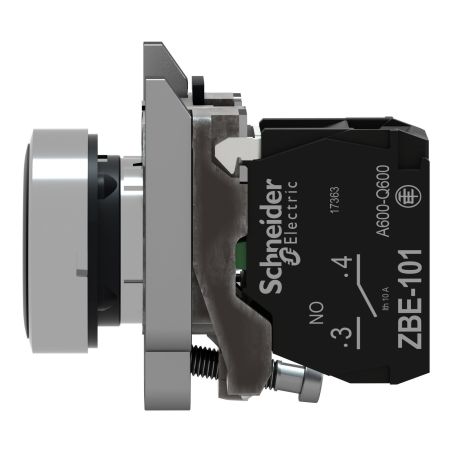 XB4BA3351 Schneider - Harmony XB4 - bouton poussoir à impulsion complet noir - Ø22 - 1NO