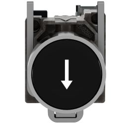 XB4BA3351 Schneider - Harmony XB4 - bouton poussoir à impulsion complet noir - Ø22 - 1NO