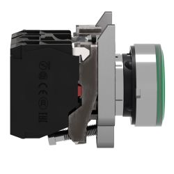 XB4BW33B5 Schneider - Harmony XB4 - poussoir lumineux LED complet vert - Ø22 - 24VACDC - 1NO+1NF