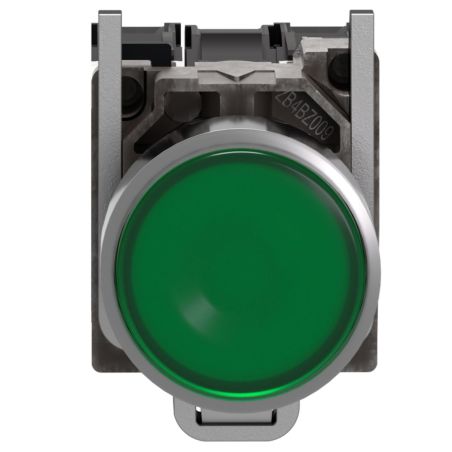 XB4BW33B5 Schneider - Harmony XB4 - poussoir lumineux LED complet vert - Ø22 - 24VACDC - 1NO+1NF