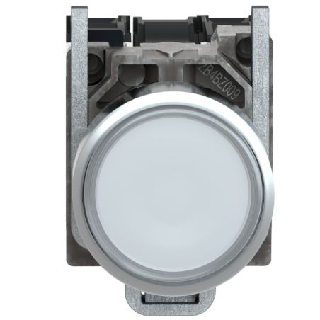 XB4BW31M5 Schneider - Harmony XB4 - poussoir lumineux LED complet blanc - Ø22 - 230V - 1NO+1NF
