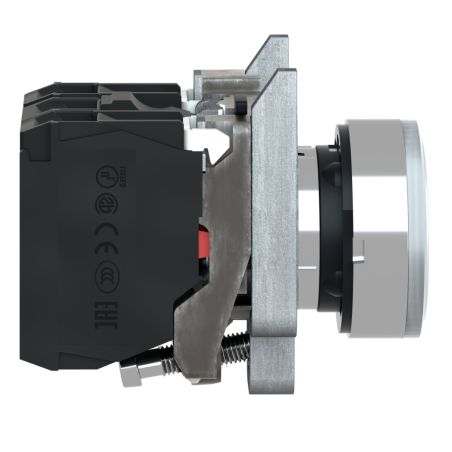 XB4BW31M5 Schneider - Harmony XB4 - poussoir lumineux LED complet blanc - Ø22 - 230V - 1NO+1NF