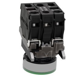 XB4BW33M5 Schneider - Harmony XB4 - poussoir lumineux LED complet vert - Ø22 - 230V - 1NO+1NF