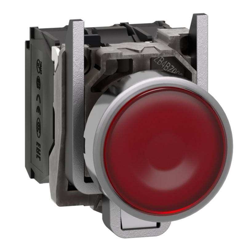 XB4BW34M5 Schneider - Harmony XB4 - poussoir lumineux LED complet rouge - Ø22 - 230V - 1NO+1NF