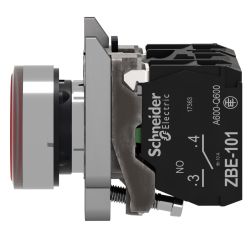 XB4BW34M5 Schneider - Harmony XB4 - poussoir lumineux LED complet rouge - Ø22 - 230V - 1NO+1NF