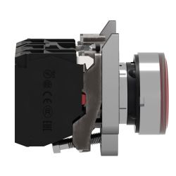 XB4BW34M5 Schneider - Harmony XB4 - poussoir lumineux LED complet rouge - Ø22 - 230V - 1NO+1NF