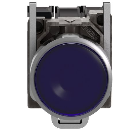 XB4BW36M5 Schneider - Harmony XB4 - poussoir lumineux LED complet bleu - Ø22 - 230V - 1NO+1NF