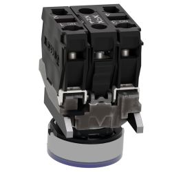 XB4BW36M5 Schneider - Harmony XB4 - poussoir lumineux LED complet bleu - Ø22 - 230V - 1NO+1NF