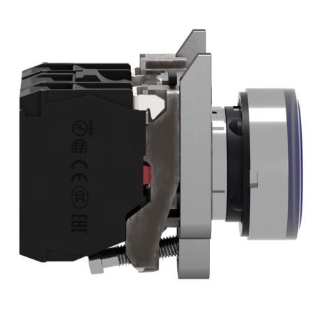 XB4BW36M5 Schneider - Harmony XB4 - poussoir lumineux LED complet bleu - Ø22 - 230V - 1NO+1NF