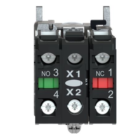 XB4BW36M5 Schneider - Harmony XB4 - poussoir lumineux LED complet bleu - Ø22 - 230V - 1NO+1NF