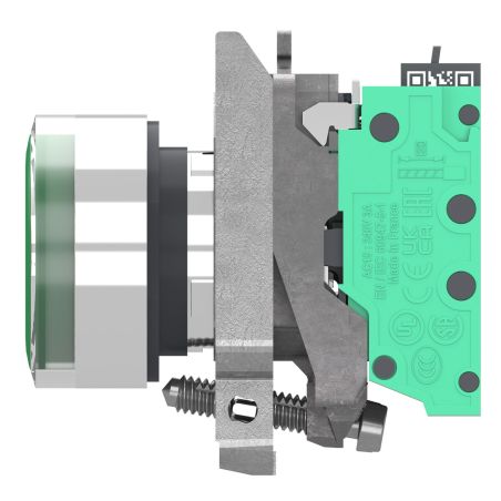 XB4BW33B55 Schneider - Harmony XB4 - poussoir lumineux LED complet vert - Ø22 - 24VACDC - 1NO+1NF