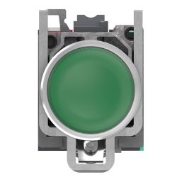 XB4BW33B55 Schneider - Harmony XB4 - poussoir lumineux LED complet vert - Ø22 - 24VACDC - 1NO+1NF